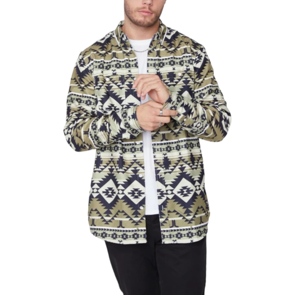 Wesc Sweden Corduroy Trucker Jacket Unisex Aztec Ethnic